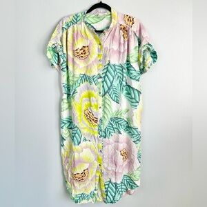 Mara Hoffman Size M • Multicolor Short Sleeve Floral Dress.